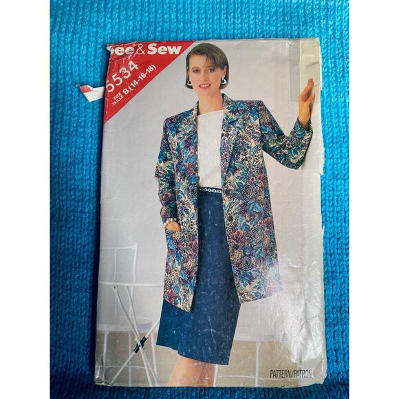 Butterick Sewing Pattern 5534 suit top skirt sz 14 - Picture 1 of 6